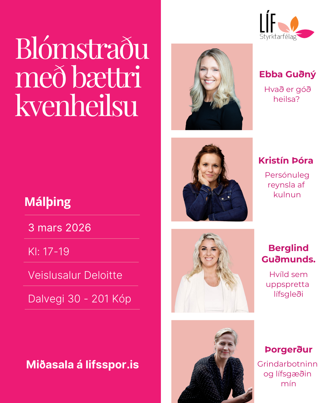 Málþing Líf - 3. mars 2026 kl:17-19